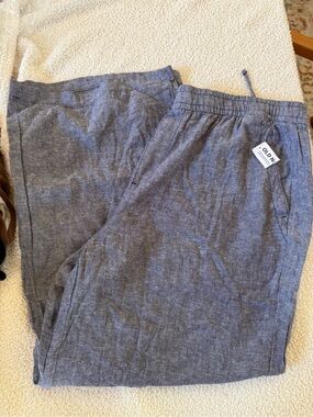 OLD NAVY women’s chambray wide leg pants new! LARGE